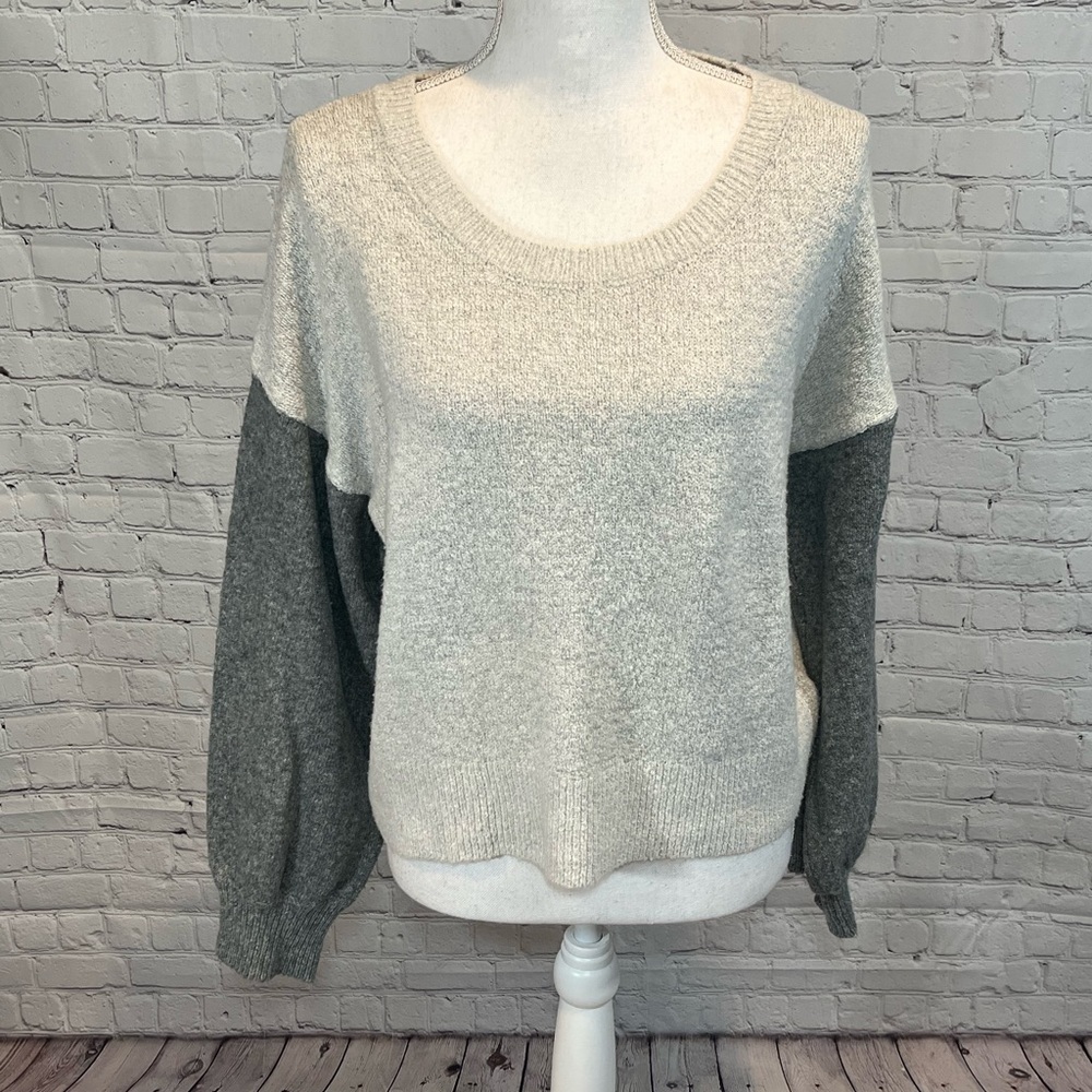 ANTHROPOLOGIE Ruby Moon Cropped Crewneck Sweater